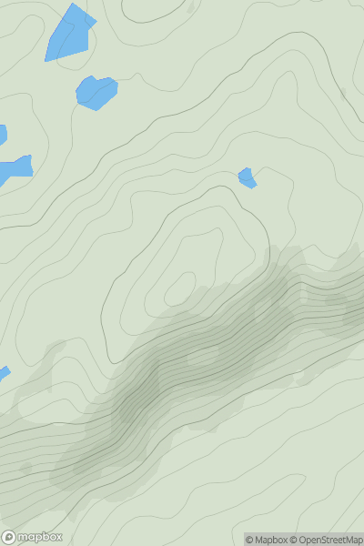 Thumbnail image for Beinn Dearg [Oban to Loch Fyne] [NN024050] showing contour plot for surrounding peak